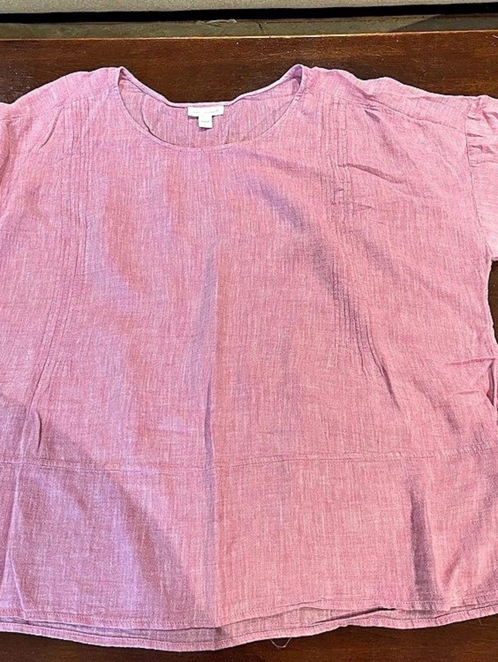 pure jill Linen Pink Short Sleeve Blouse